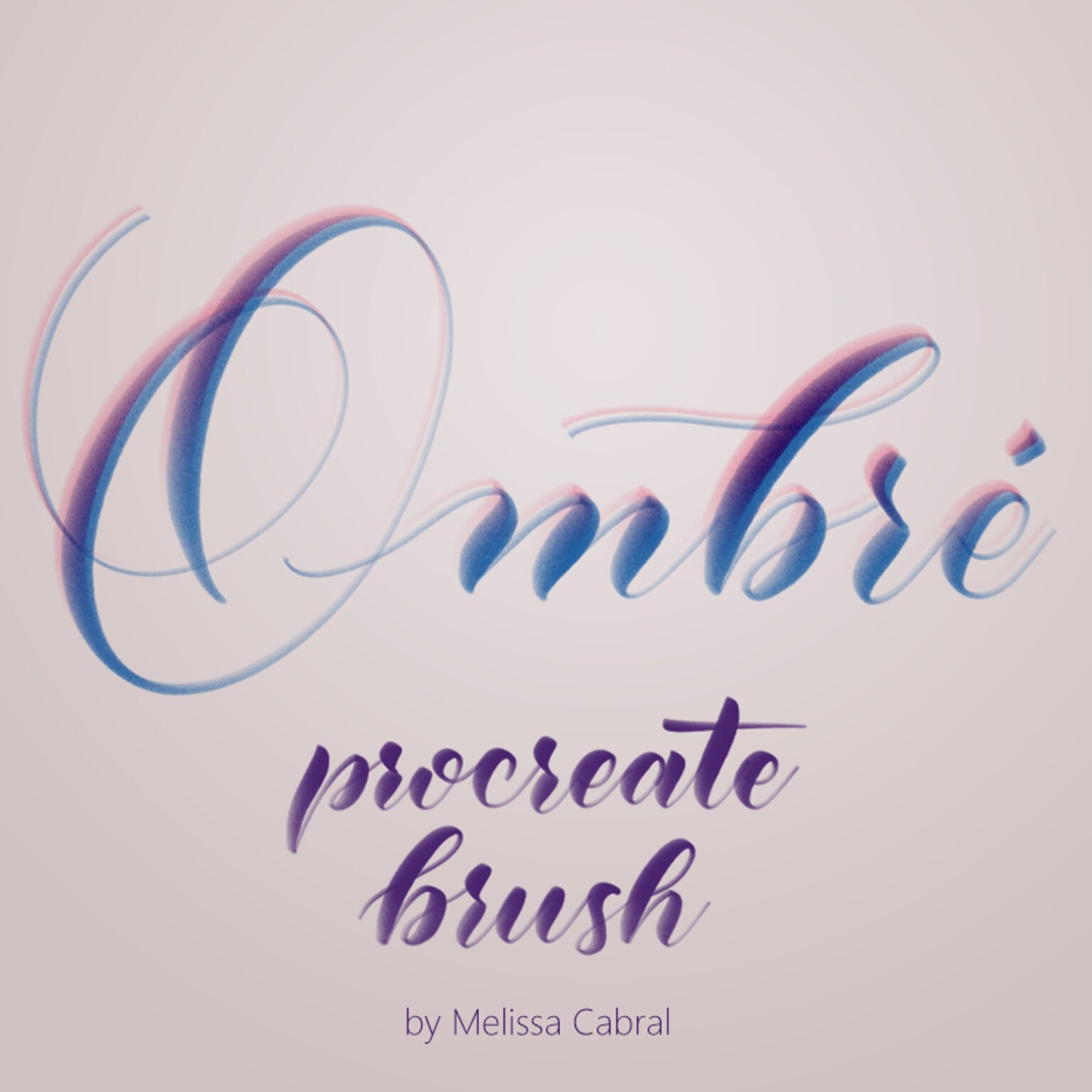 Free Ombré Calligraphy Brush for Procreate - LIBRIUM