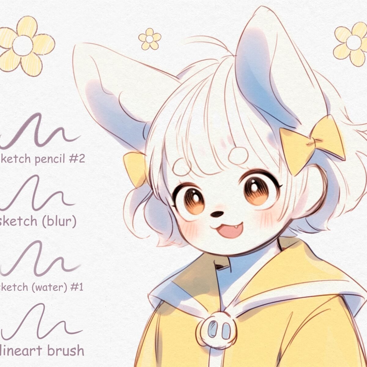 Free Soft Sketch Brush Set for Procreate - LIBRIUM