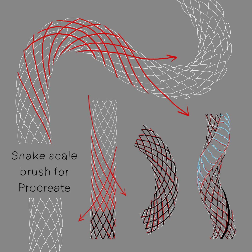 procreate snake scale brush free