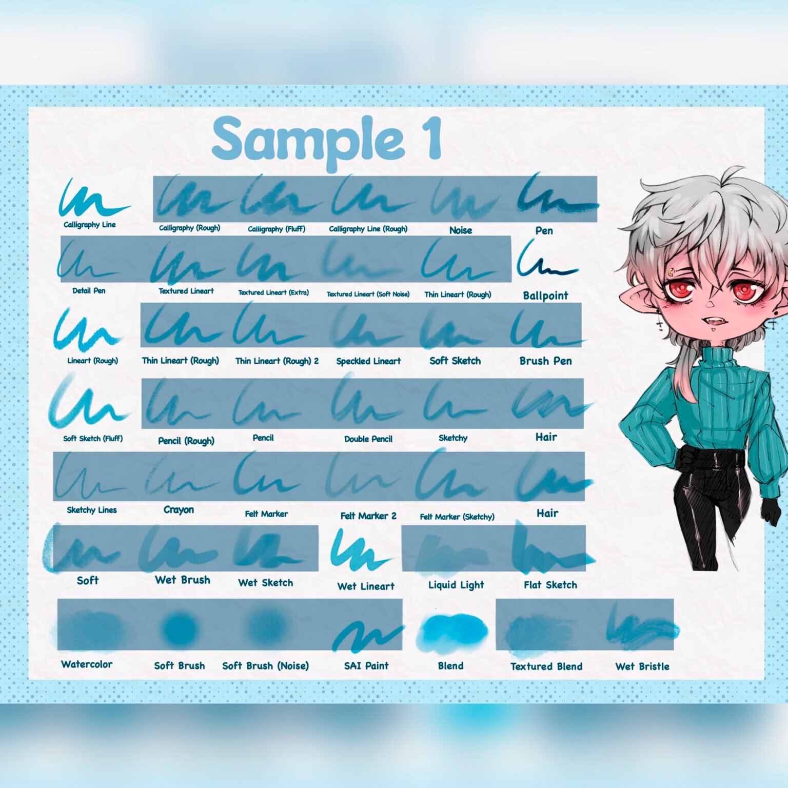 6 Free Sample Soft Lineart Brushes for Procreate - LIBRIUM