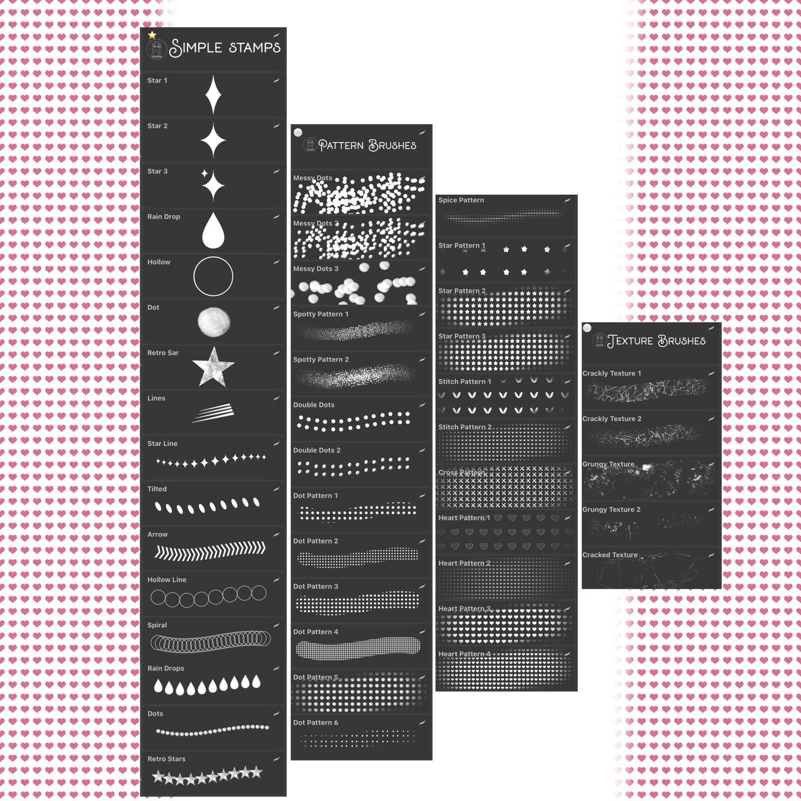 Retro Pattern Brushes For Procreate! - LIBRIUM