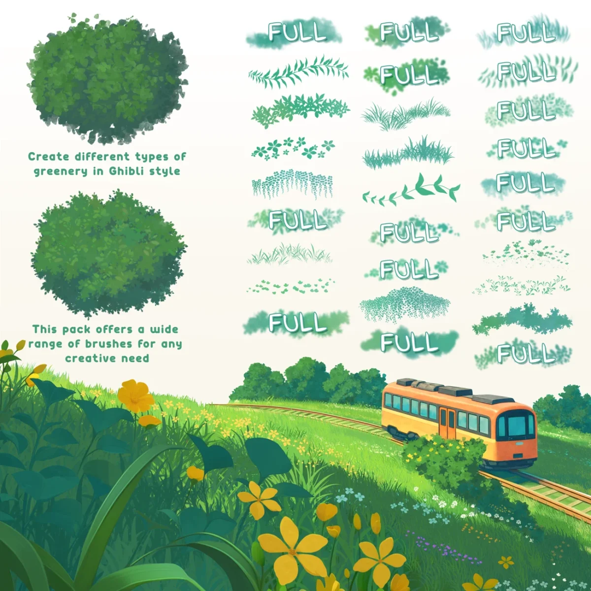 Free Ghibli Style Brushes for Procreate - LIBRIUM