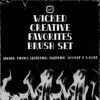 Free Wicked Creative Favorite Brushes for Procreate with 14 versatile brushes for inking, lettering, blending, smudging, line art, sketching, and digital illustration.